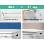 Keezi Kids Toy Box Chest Storage Blanket Children Clothes Room Organiser White - Baby & Kids > Kid’s Furniture