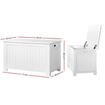 Keezi Kids Toy Box Chest Storage Blanket Children Clothes Room Organiser White - Baby & Kids > Kid’s Furniture