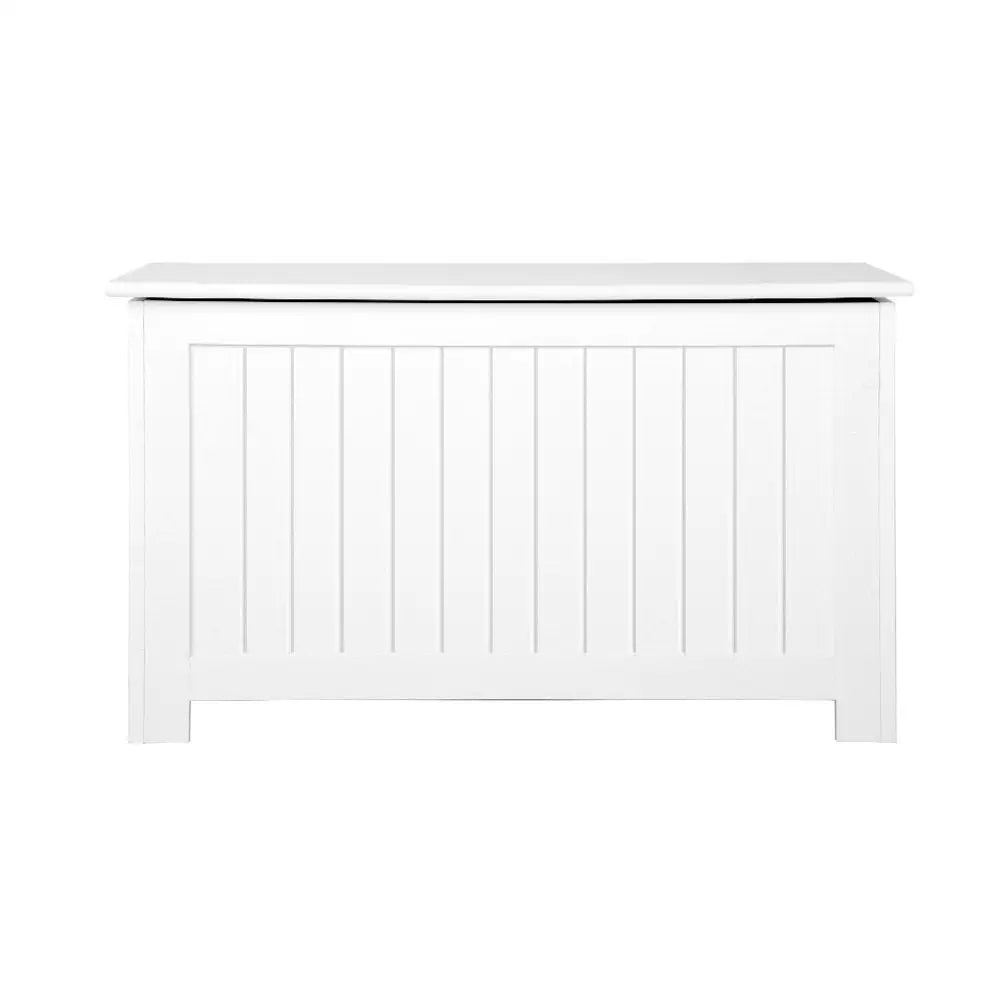 Keezi Kids Toy Box Chest Storage Blanket Children Clothes Room Organiser White - Baby & Kids > Kid’s Furniture