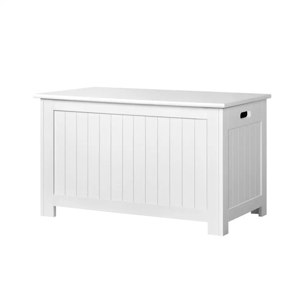 Keezi Kids Toy Box Chest Storage Blanket Children Clothes Room Organiser White - Baby & Kids > Kid’s Furniture