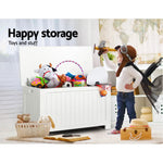 Keezi Kids Toy Box Chest Storage Blanket Children Clothes Room Organiser White - Baby & Kids > Kid’s Furniture