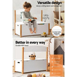 Keezi Kids Toy Box Chest Storage Blanket Children Organiser Seating Bench - Baby & Kids > Kid’s Furniture