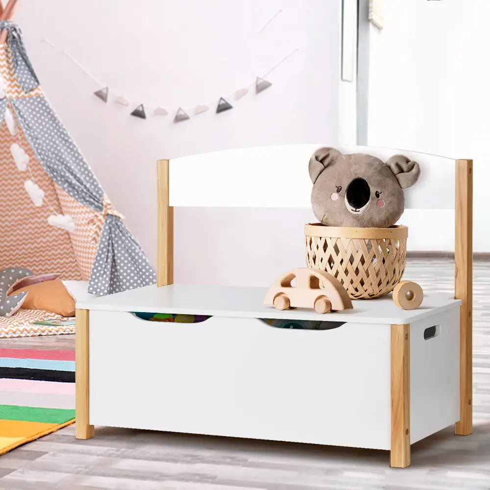 Keezi Kids Toy Box Chest Storage Blanket Children Organiser Seating Bench - Baby & Kids > Kid’s Furniture