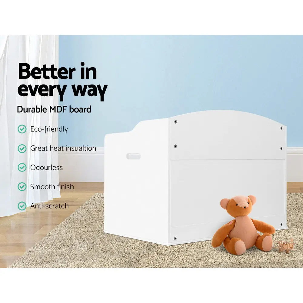 Keezi Kids Toy Box Chest Storage Children Clothes Container Organiser - Baby & Kids > Kid’s Furniture