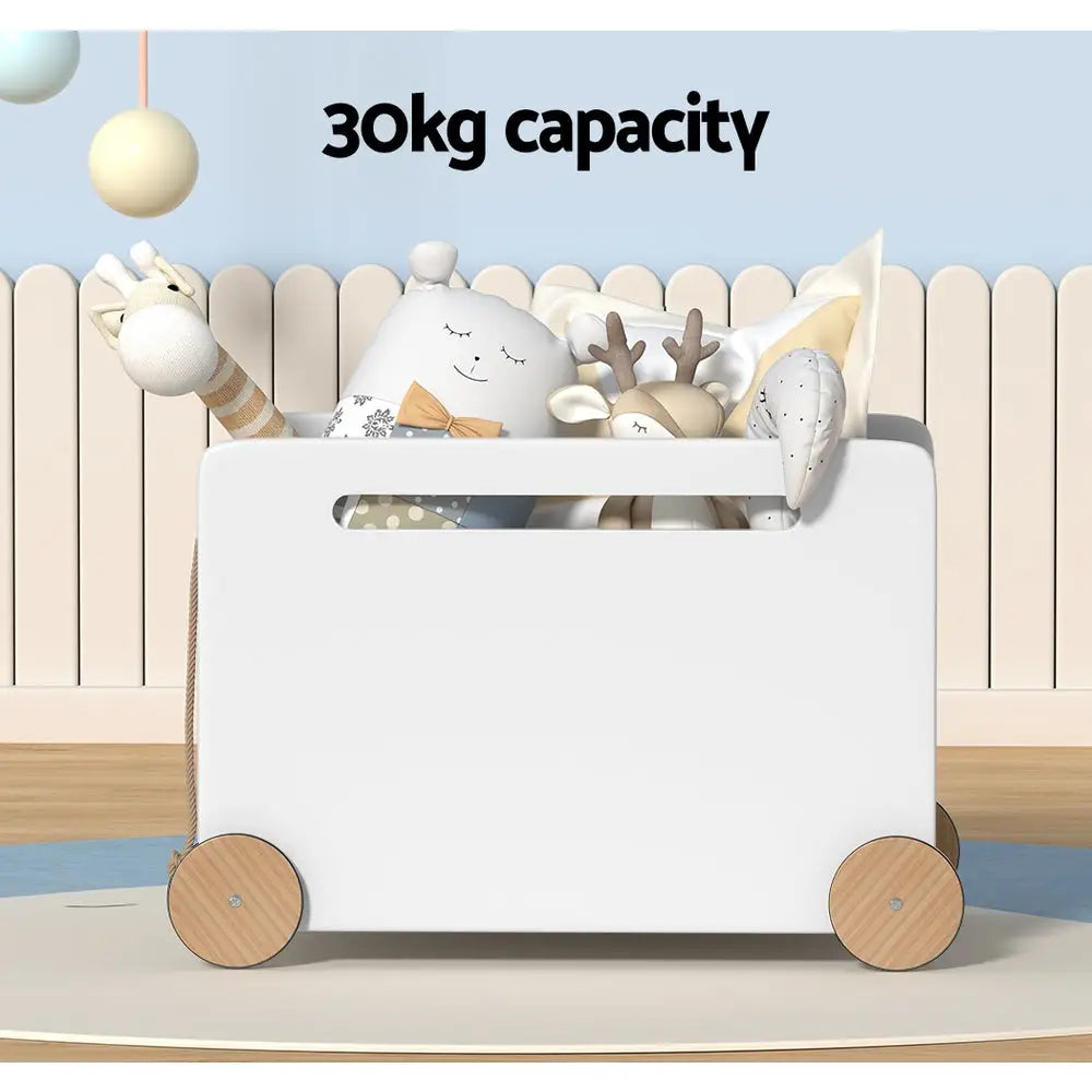 Keezi Kids Toy Box Container Children Chest Storage Clothes Organiser Wheels - Home & Garden > Storage