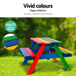 Keezi Kids Wooden Picnic Table Set with Umbrella - Baby & Kids > Kid’s Furniture