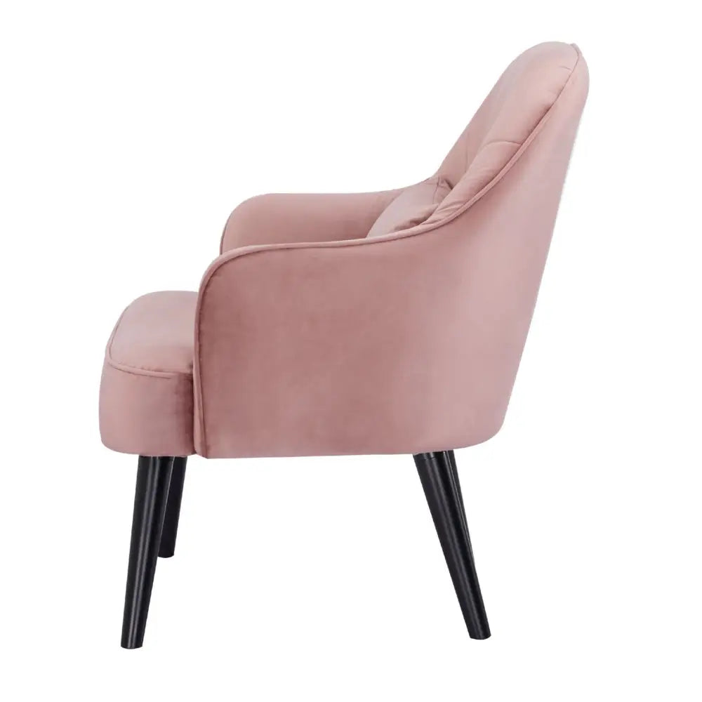 Keira Accent Sofa Arm Chair Fabric Uplholstered Lounge Couch - Pink - Furniture > Sofas