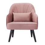 Keira Accent Sofa Arm Chair Fabric Uplholstered Lounge Couch - Pink - Furniture > Sofas