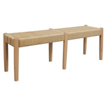 Kelly Loom Oak Bench (Natural) - Furniture > Bar Stools & Chairs > Table & Bar Stools