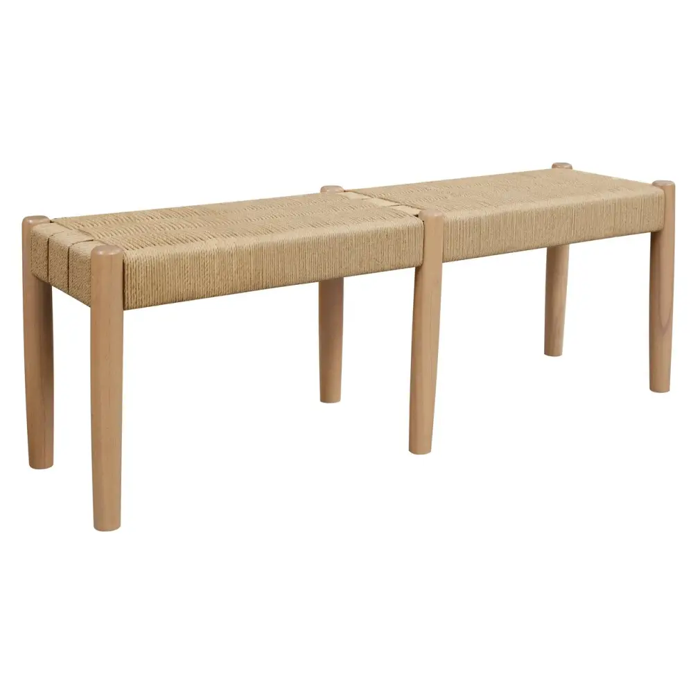 Kelly Loom Oak Bench (Natural) - Furniture > Bar Stools & Chairs > Table & Bar Stools