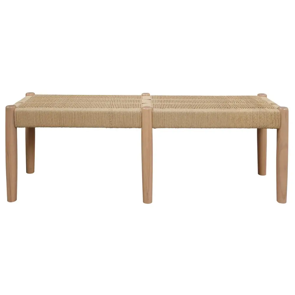 Kelly Loom Oak Bench (Natural) - Furniture > Bar Stools & Chairs > Table & Bar Stools