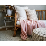 Kensington Throw - 10% Cashmere/ 90% Super Fine Merino Wool - Blush - Home & Garden > Decor