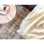 Kensington Throw - 10% Cashmere/ 90% Super Fine Merino Wool - Ivory - Home & Garden > Decor