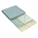 Kensington Throw - 10% Cashmere/ 90% Super Fine Merino Wool - Light Blue - Home & Garden > Decor