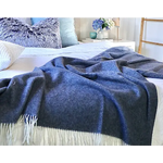 Kensington Throw - 10% Cashmere/ 90% Super Fine Merino Wool - Navy - Home & Garden > Decor