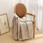 Khaki Luxurious Paisley Jacquard Throw Blanket - Soft Wool Blend with Tassels 120x150cm Lightweight Sofa & Nap Blanket