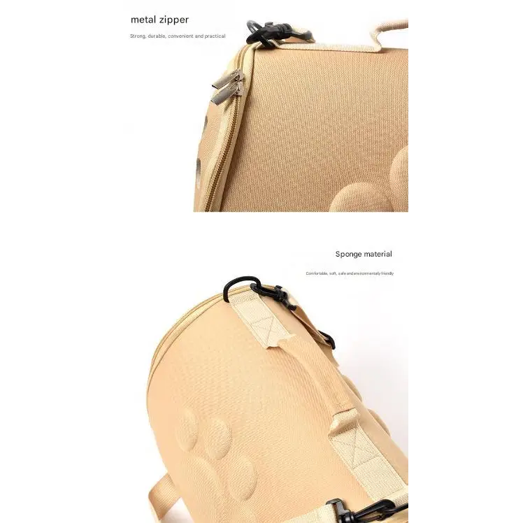 Khaki Stylish EVA Pet Carrier Bag - Lightweight Portable & Breathable Travel Crate for Small Dogs & Cats - Pet Care >