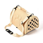Khaki Stylish EVA Pet Carrier Bag - Lightweight Portable & Breathable Travel Crate for Small Dogs & Cats - Pet Care >
