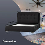 Kiama Double Size Bed Frame Timber Mattress Base With Storage Drawers - Grey - Furniture > Bedroom > Beds & Bed Frames