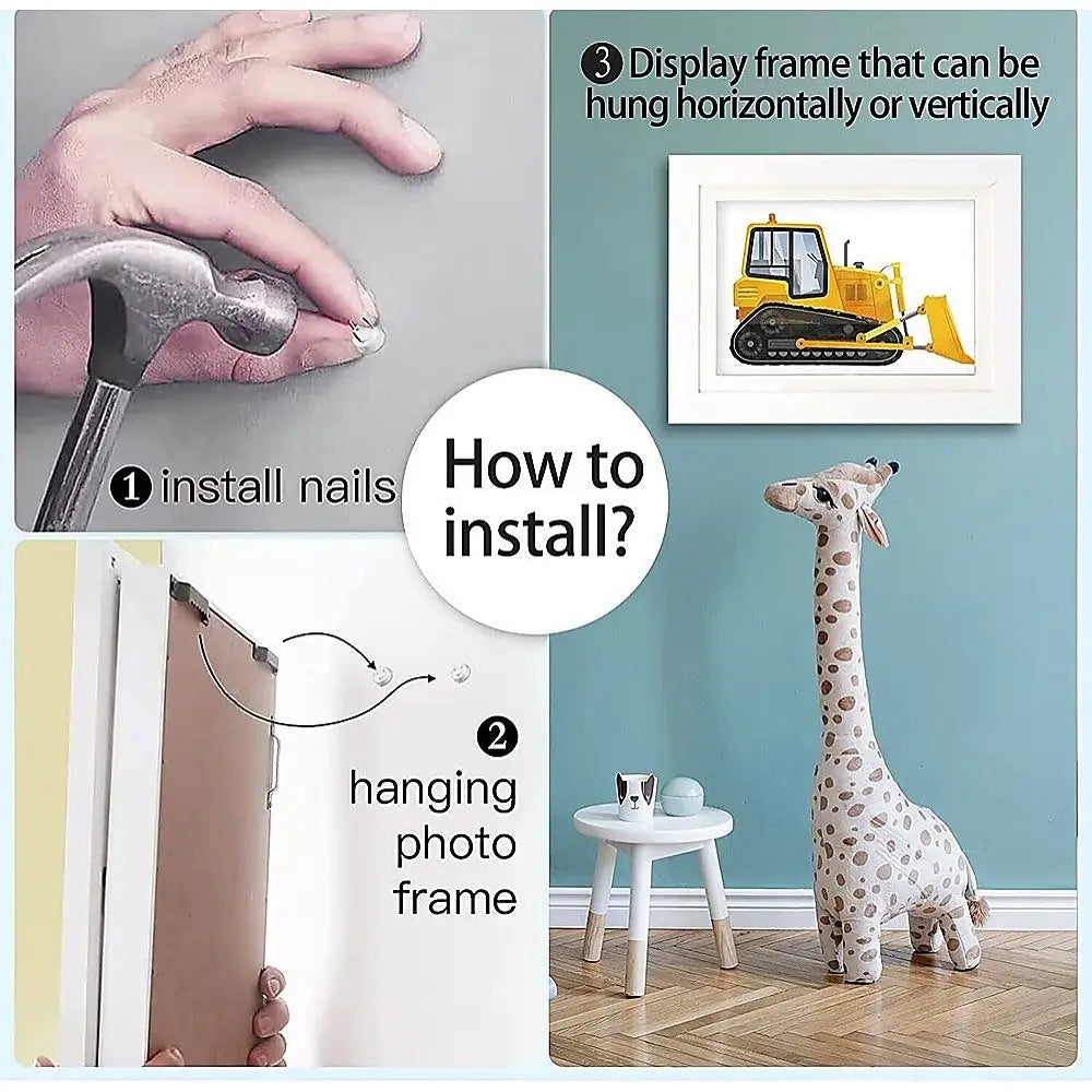 Kids Art Wood Frame Children Art Projects Display Hold 150 Pictures - Home & Garden > Decor