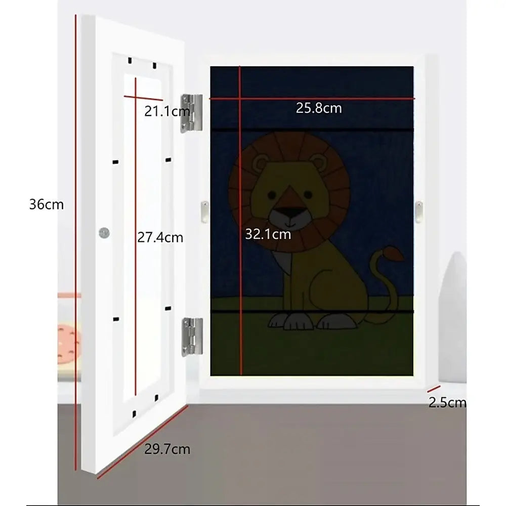 Kids Art Wood Frame Children Art Projects Display Hold 150 Pictures - Home & Garden > Decor
