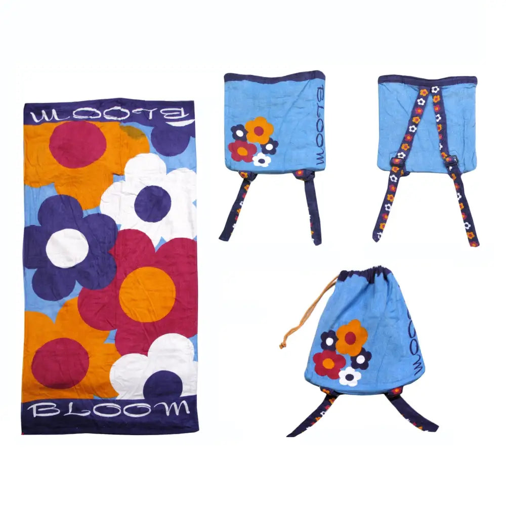 Kids Beach Towel N Bag Bloom - Home & Garden > Bathroom Accessories