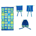 Kids Beach Towel N Bag Cubes - Home & Garden > Bathroom Accessories