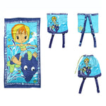 Kids Beach Towel N Bag Dolphin - Home & Garden > Bathroom Accessories
