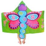 Kids Cotton Velour Beach Cape Butterfly - Home & Garden > Pool & Accessories > Beach Towels