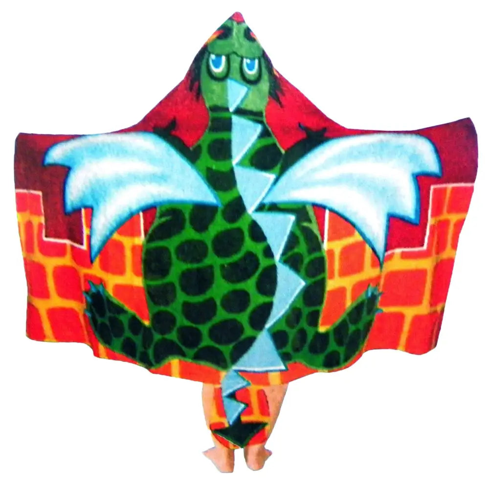 Kids Cotton Velour Beach Cape Dragon - Home & Garden > Pool & Accessories > Beach Towels