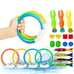 Kids Pool Diving Toys Set Underwater Games Fun Swimming Training Summer Toys - Home & Garden > Pool & Accessories
