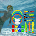 Kids Pool Diving Toys Set Underwater Games Fun Swimming Training Summer Toys - Home & Garden > Pool & Accessories