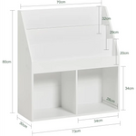 Kids Shelving Unit 3 Shelves 2 Compartments - Furniture > Living Room