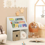 Kids Shelving Unit 3 Shelves 2 Compartments - Furniture > Living Room
