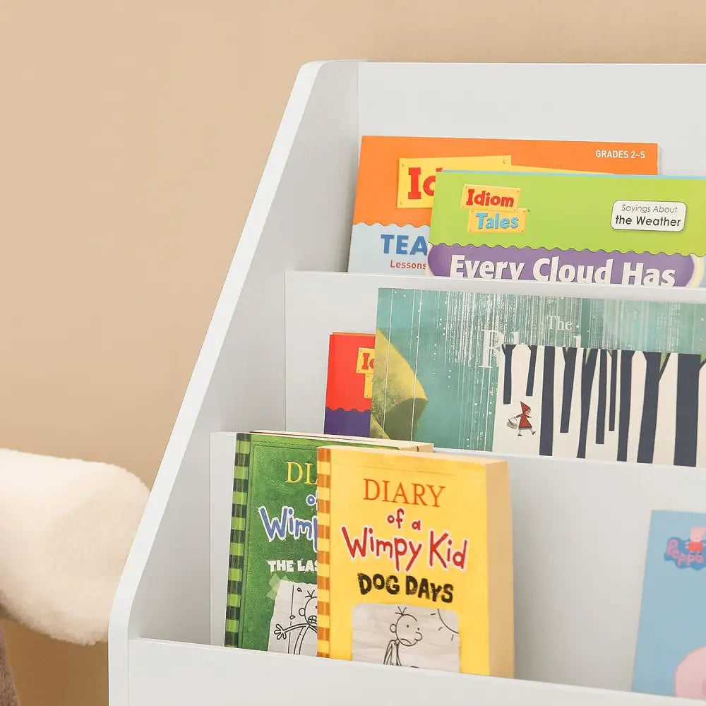 Kids Shelving Unit 3 Shelves 2 Compartments - Furniture > Living Room