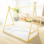 Kids Tent Montessori Toddler Floor Bed Wooden Bedframe - Furniture > Bedroom