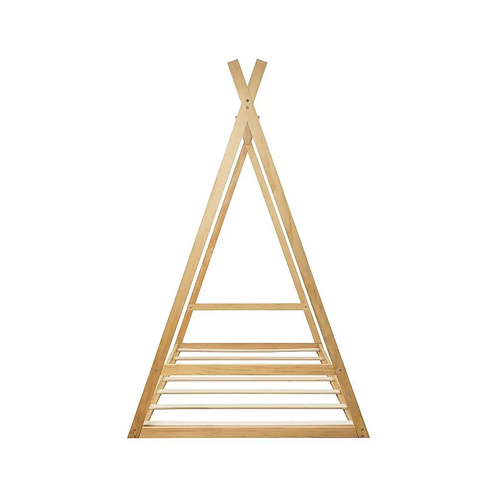 Kids Tent Montessori Toddler Floor Bed Wooden Bedframe - Furniture > Bedroom
