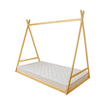 Kids Tent Montessori Toddler Floor Bed Wooden Bedframe - Furniture > Bedroom
