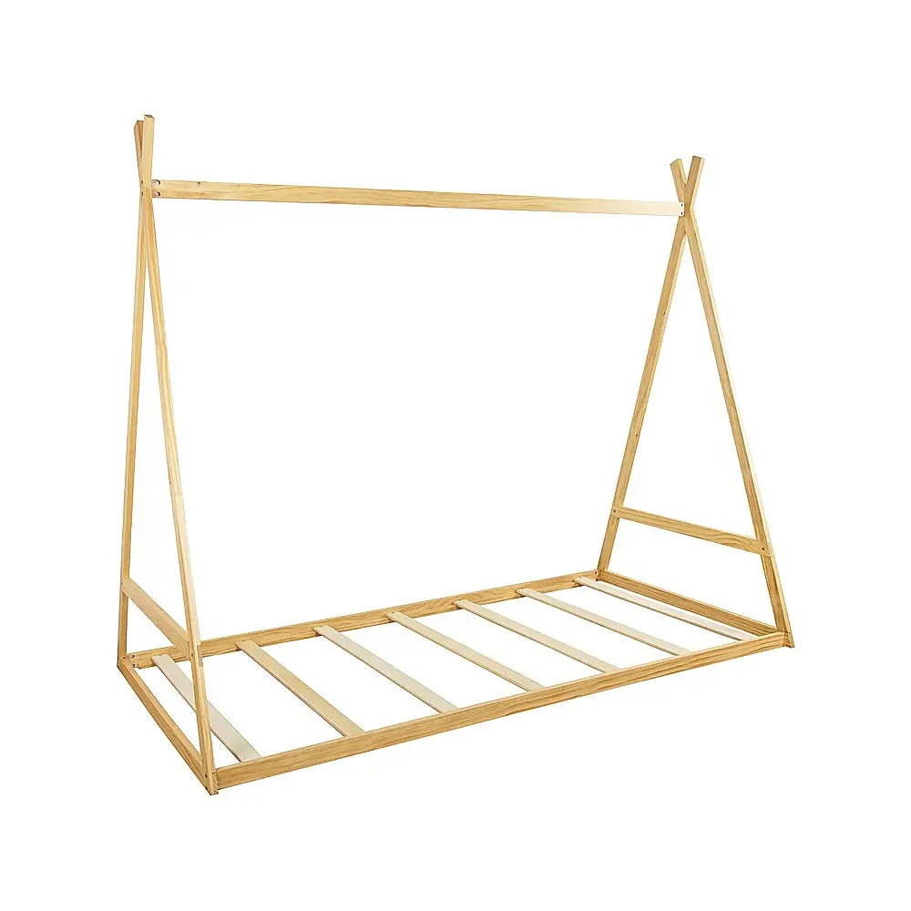 Kids Tent Montessori Toddler Floor Bed Wooden Bedframe - Furniture > Bedroom