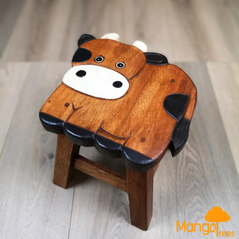 Kids Wooden Stool Cow - Baby & Kids > Kid’s Furniture
