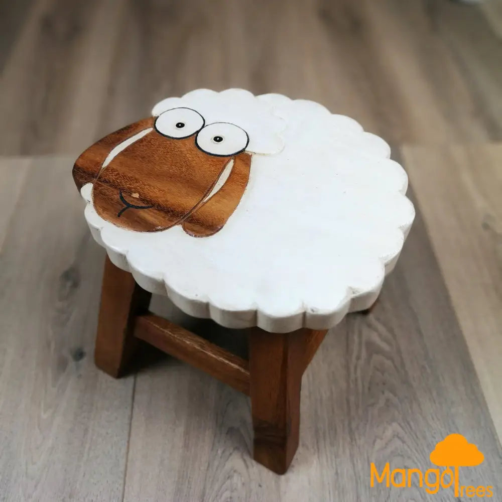Kids Wooden Stool Long Ear Sheep - Baby & Kids > Kid’s Furniture