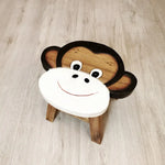 Kids Wooden Stool Monkey - Baby & Kids > Kid’s Furniture