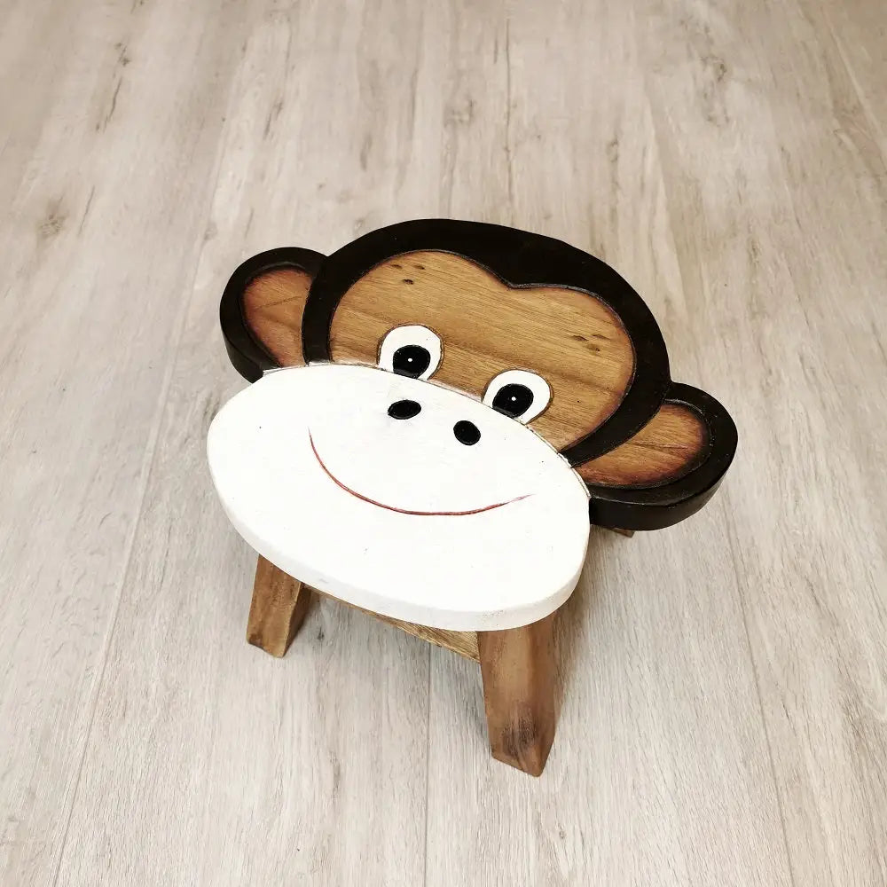 Kids Wooden Stool Monkey - Baby & Kids > Kid’s Furniture