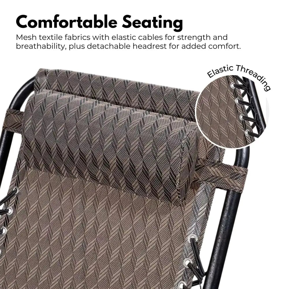 KILIROO Folding Reclining Camping Chair With Breathable Mesh (Argyle) KR-FC-106-QL - Home & Garden > Garden Furniture