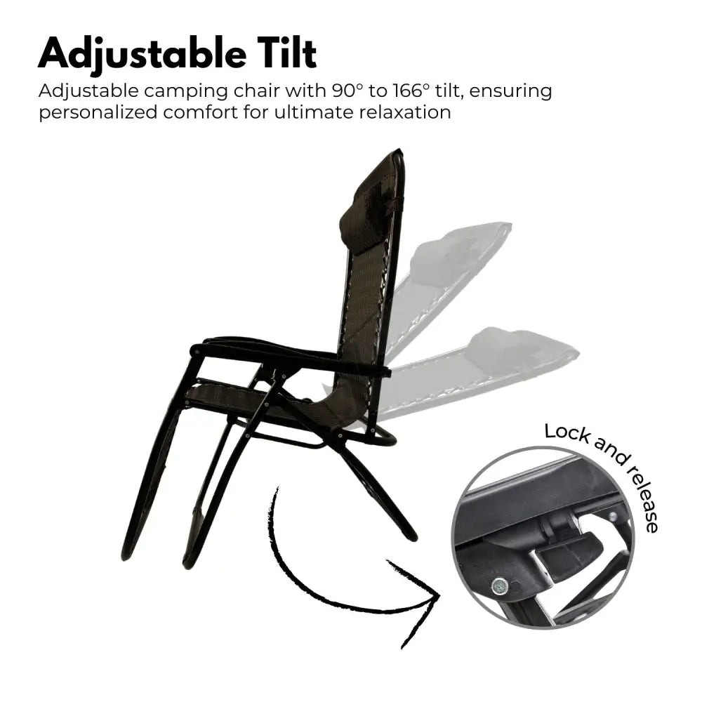 KILIROO Folding Reclining Camping Chair With Breathable Mesh (Argyle) KR-FC-106-QL - Home & Garden > Garden Furniture