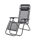 KILIROO Folding Reclining Camping Chair With Breathable Mesh (Black) KR-FC-105-QL - Home & Garden > Garden Furniture