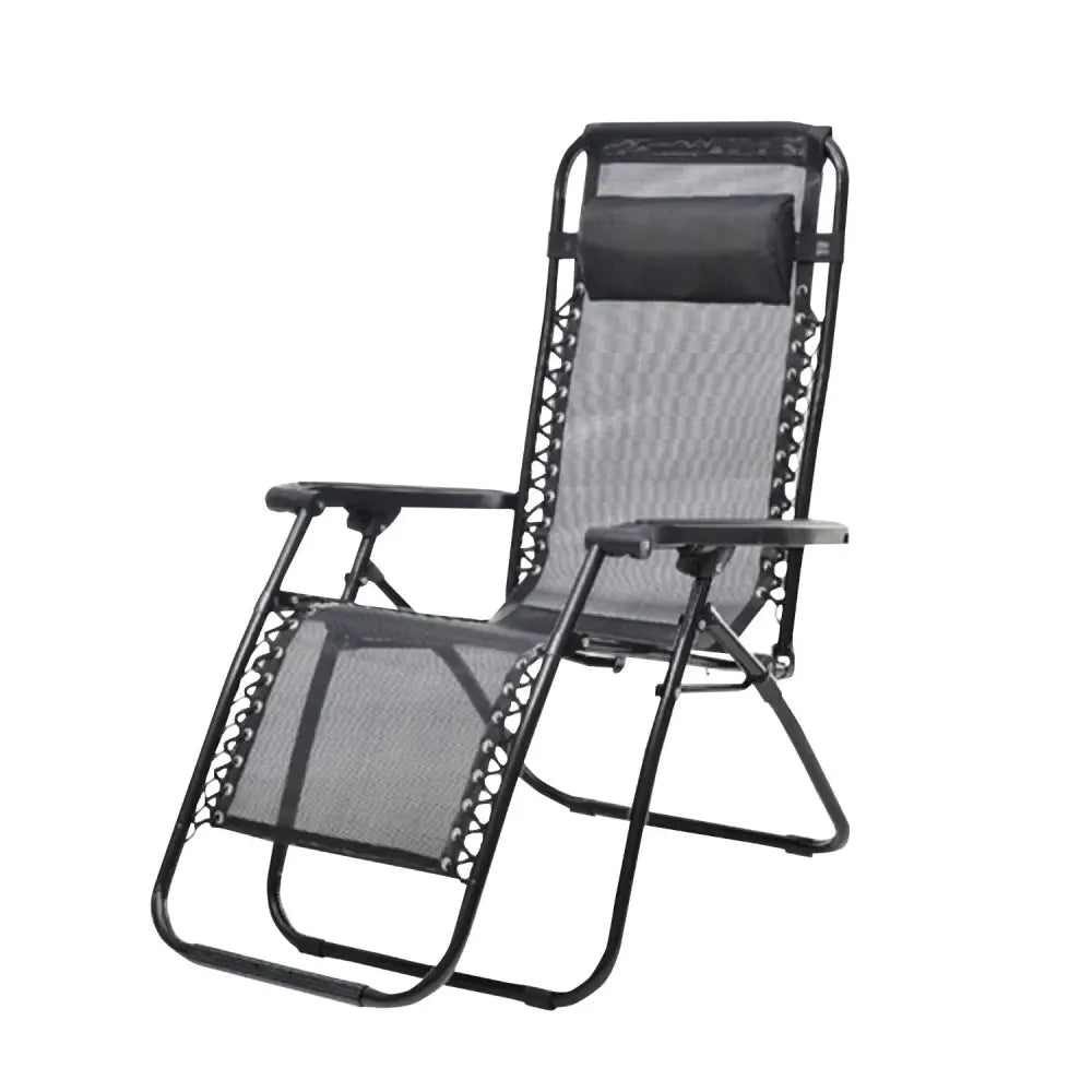 KILIROO Folding Reclining Camping Chair With Breathable Mesh (Black) KR-FC-105-QL - Home & Garden > Garden Furniture