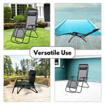KILIROO Folding Reclining Camping Chair With Breathable Mesh (Black) KR-FC-105-QL - Home & Garden > Garden Furniture