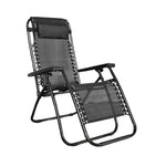 KILIROO Folding Reclining Camping Chair With Breathable Mesh (Black) KR-FC-105-QL - Home & Garden > Garden Furniture