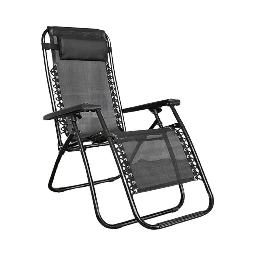 KILIROO Folding Reclining Camping Chair With Breathable Mesh (Black) KR-FC-105-QL - Home & Garden > Garden Furniture